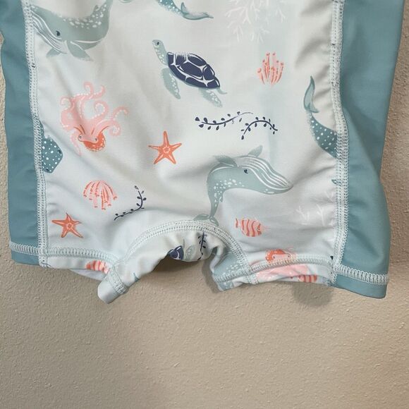 Tommy Bahama Toddler Swim Suit Rash Guard One Piece Sharks Size 24 Months 2T - Picture 5 of 8